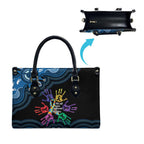 Autism Awareness Australia Indigenous Leather Bag We All Have Different Abilities