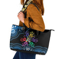Autism Awareness Australia Indigenous Leather Tote Bag We All Have Different Abilities