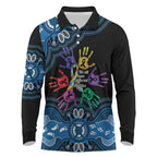 Autism Awareness Australia Indigenous Long Sleeve Polo Shirt We All Have Different Abilities