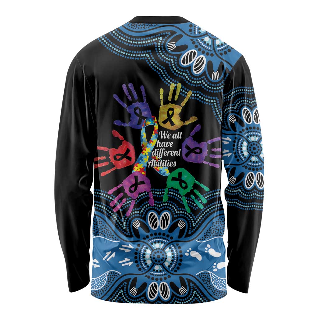 Autism Awareness Australia Indigenous Long Sleeve Shirt We All Have Different Abilities