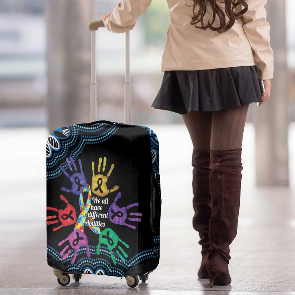 Autism Awareness Australia Indigenous Luggage Cover We All Have Different Abilities