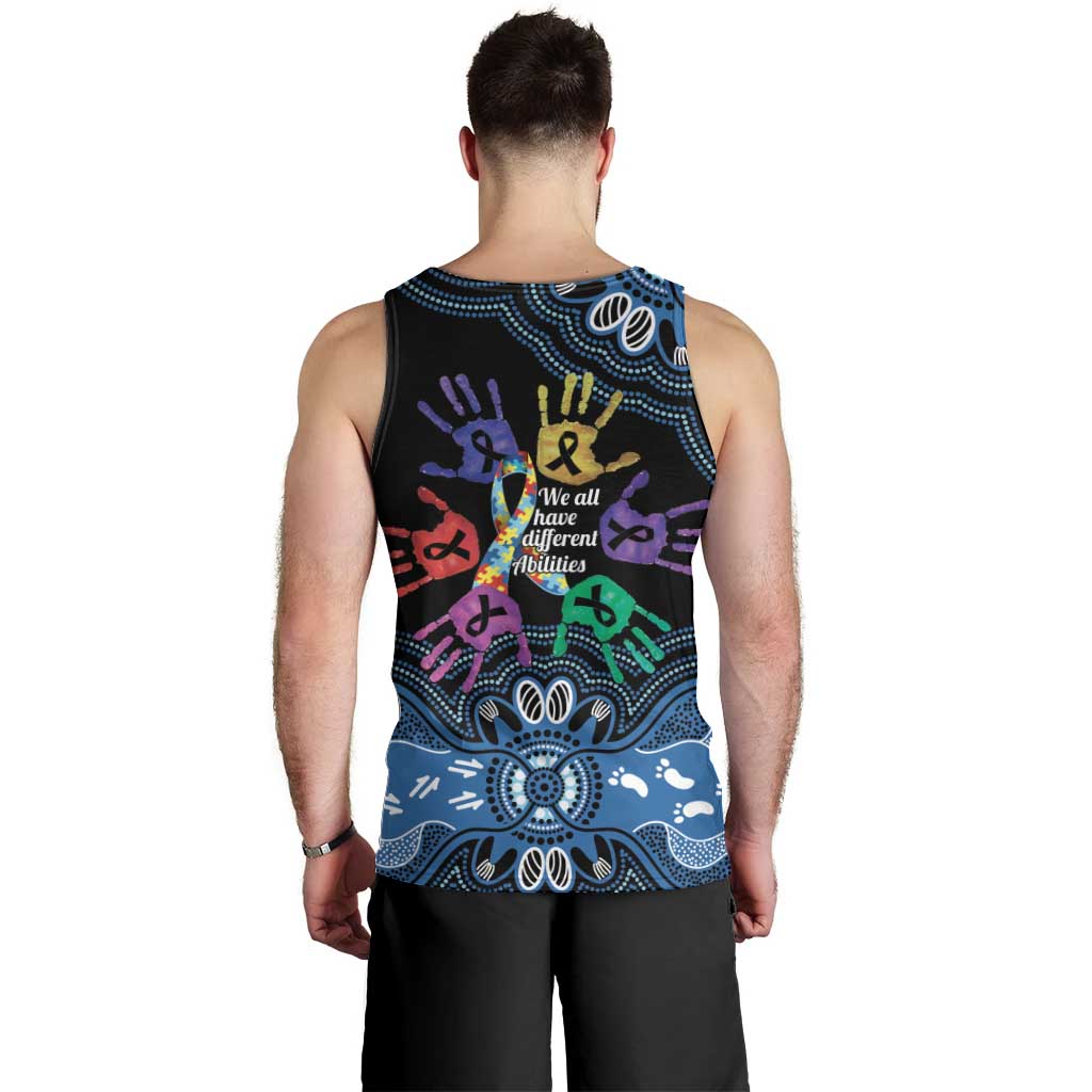 Autism Awareness Australia Indigenous Men Tank Top We All Have Different Abilities