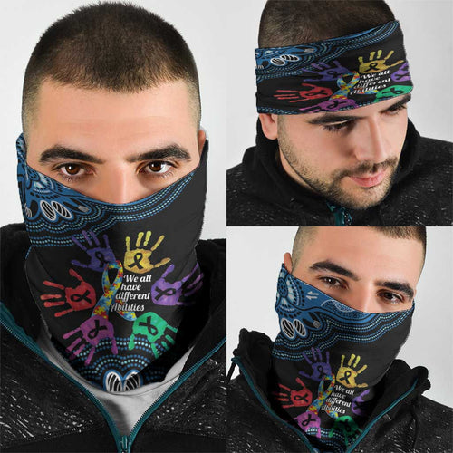 Autism Awareness Australia Indigenous Neck Gaiter We All Have Different Abilities