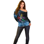 Autism Awareness Australia Indigenous Off Shoulder Sweater We All Have Different Abilities