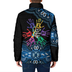 Autism Awareness Australia Indigenous Padded Jacket We All Have Different Abilities