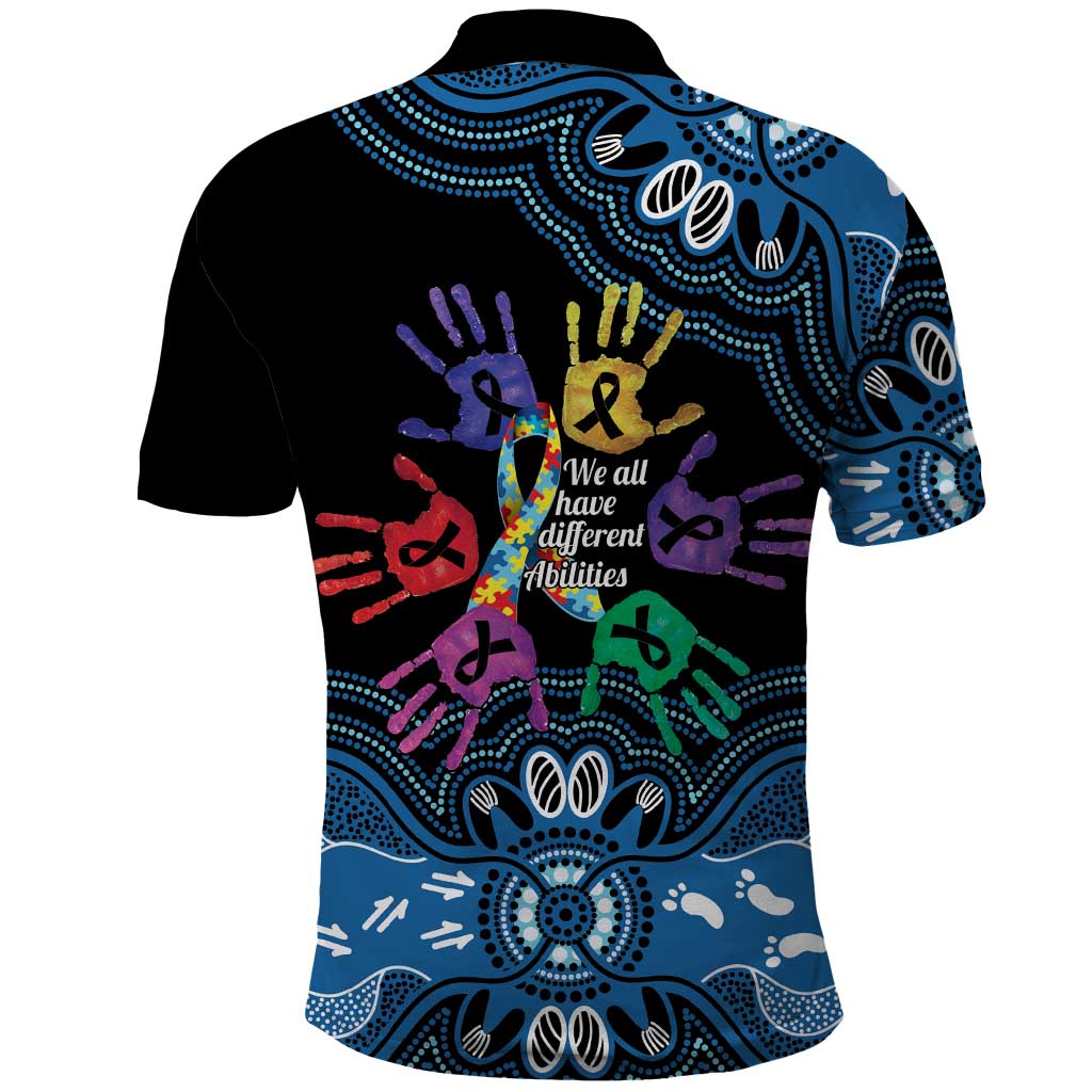 Autism Awareness Australia Indigenous Polo Shirt We All Have Different Abilities