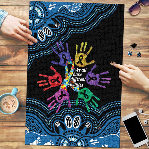 Autism Awareness Australia Indigenous Puzzle We All Have Different Abilities