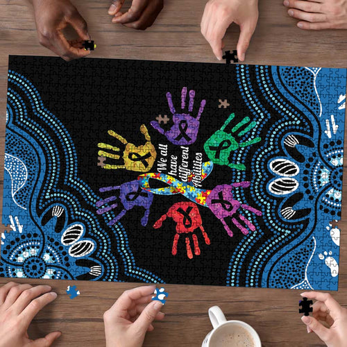 Autism Awareness Australia Indigenous Puzzle We All Have Different Abilities
