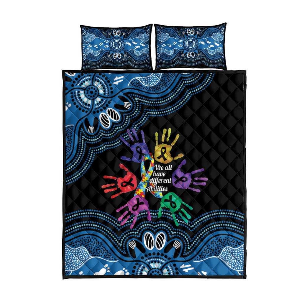 Autism Awareness Australia Indigenous Quilt Bed Set We All Have Different Abilities