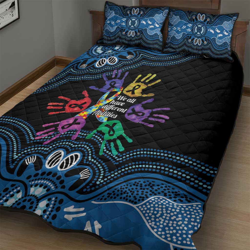 Autism Awareness Australia Indigenous Quilt Bed Set We All Have Different Abilities