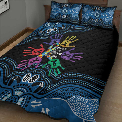 Autism Awareness Australia Indigenous Quilt Bed Set We All Have Different Abilities