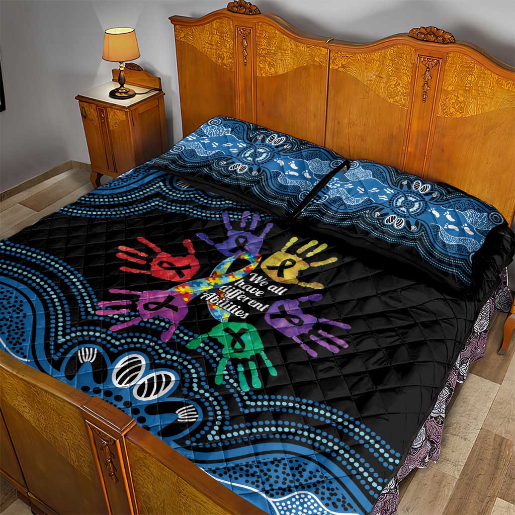 Autism Awareness Australia Indigenous Quilt Bed Set We All Have Different Abilities