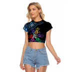 Autism Awareness Australia Indigenous Raglan Cropped T Shirt We All Have Different Abilities