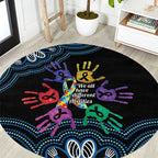 Autism Awareness Australia Indigenous Round Carpet We All Have Different Abilities