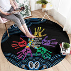 Autism Awareness Australia Indigenous Round Carpet We All Have Different Abilities