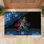 Autism Awareness Australia Indigenous Rubber Doormat We All Have Different Abilities