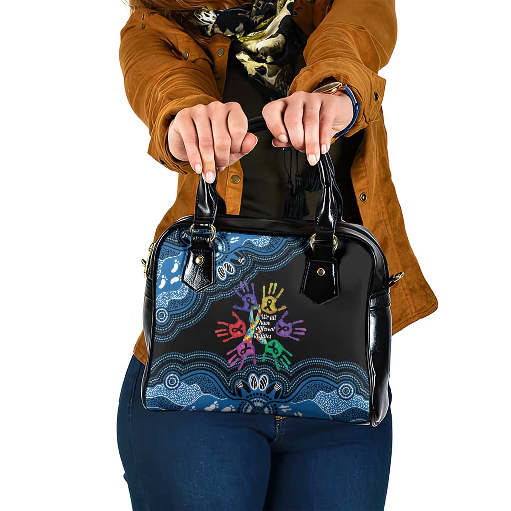 Autism Awareness Australia Indigenous Shoulder Handbag We All Have Different Abilities