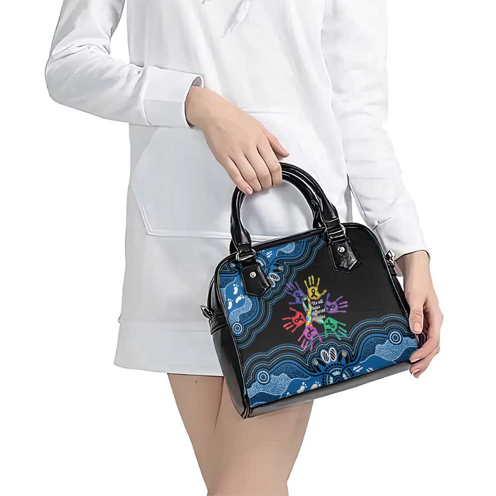 Autism Awareness Australia Indigenous Shoulder Handbag We All Have Different Abilities