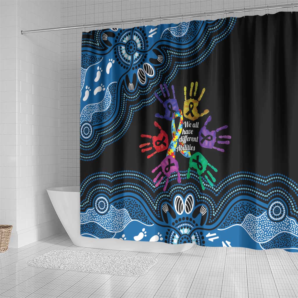 Autism Awareness Australia Indigenous Shower Curtain We All Have Different Abilities