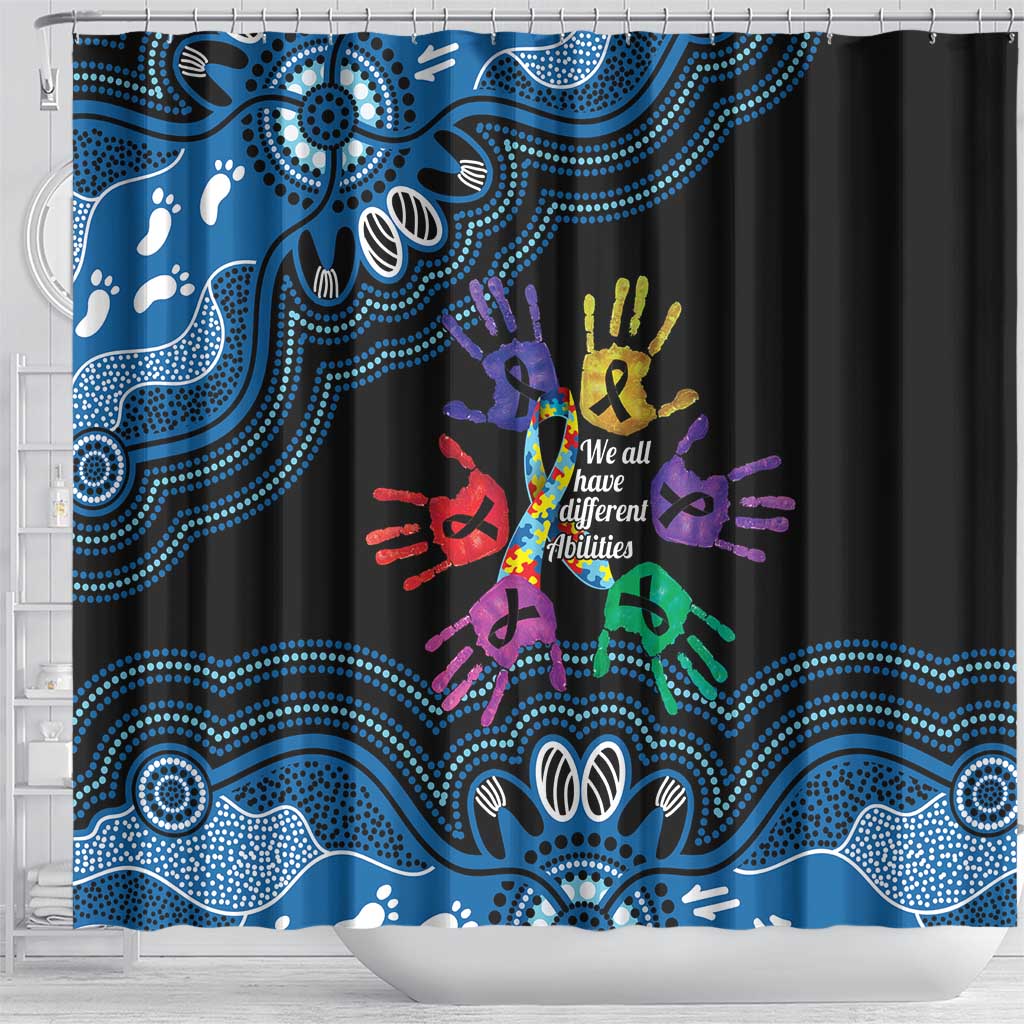Autism Awareness Australia Indigenous Shower Curtain We All Have Different Abilities