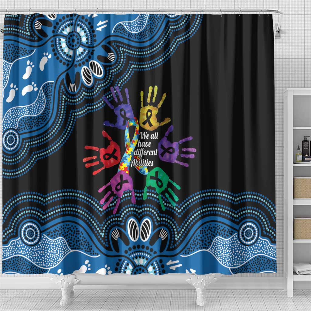 Autism Awareness Australia Indigenous Shower Curtain We All Have Different Abilities