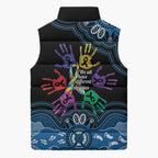 Autism Awareness Australia Indigenous Sleeveless Puffer Jacket We All Have Different Abilities
