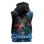 Autism Awareness Australia Indigenous Sleeveless Zip Hoodie We All Have Different Abilities