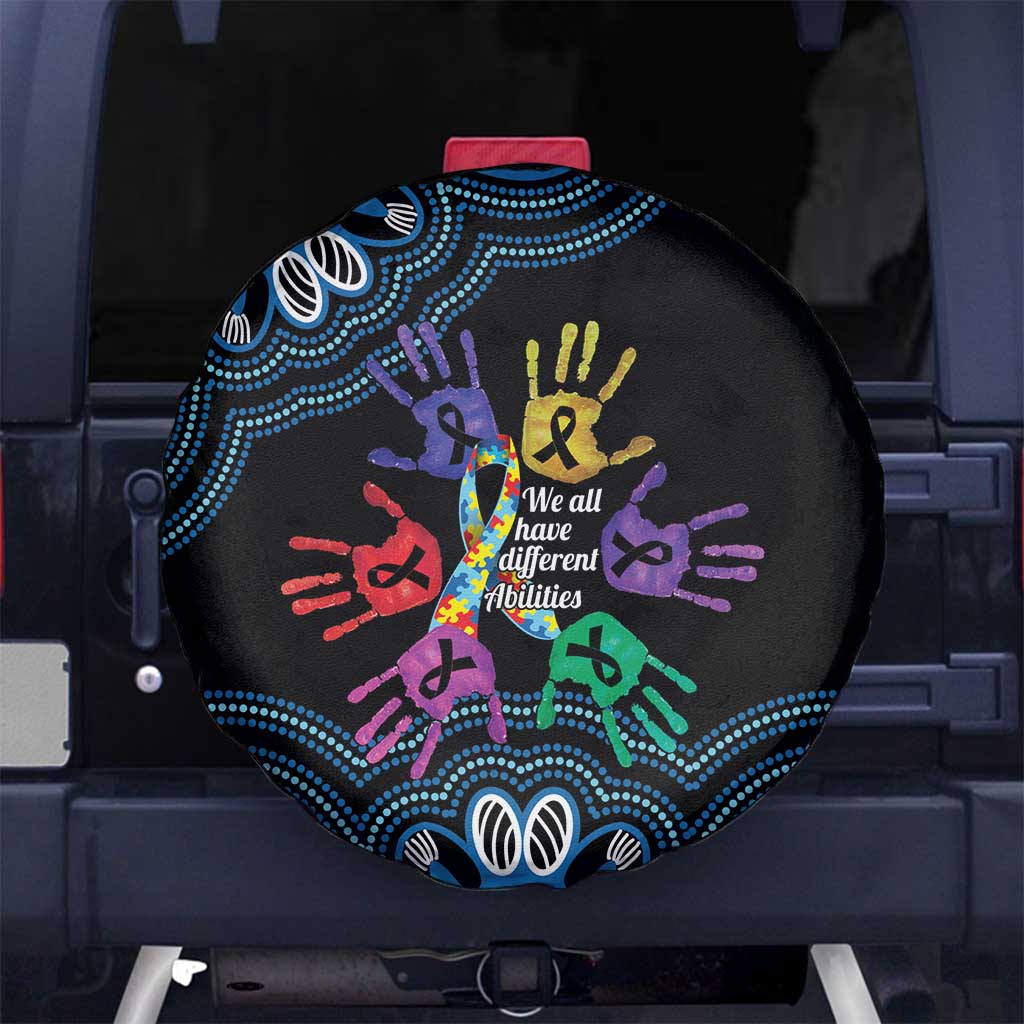 Autism Awareness Australia Indigenous Spare Tire Cover We All Have Different Abilities