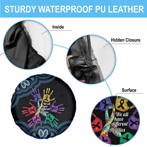 Autism Awareness Australia Indigenous Spare Tire Cover We All Have Different Abilities