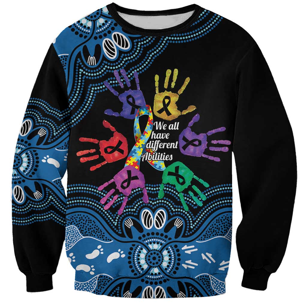 Autism Awareness Australia Indigenous Sweatshirt We All Have Different Abilities