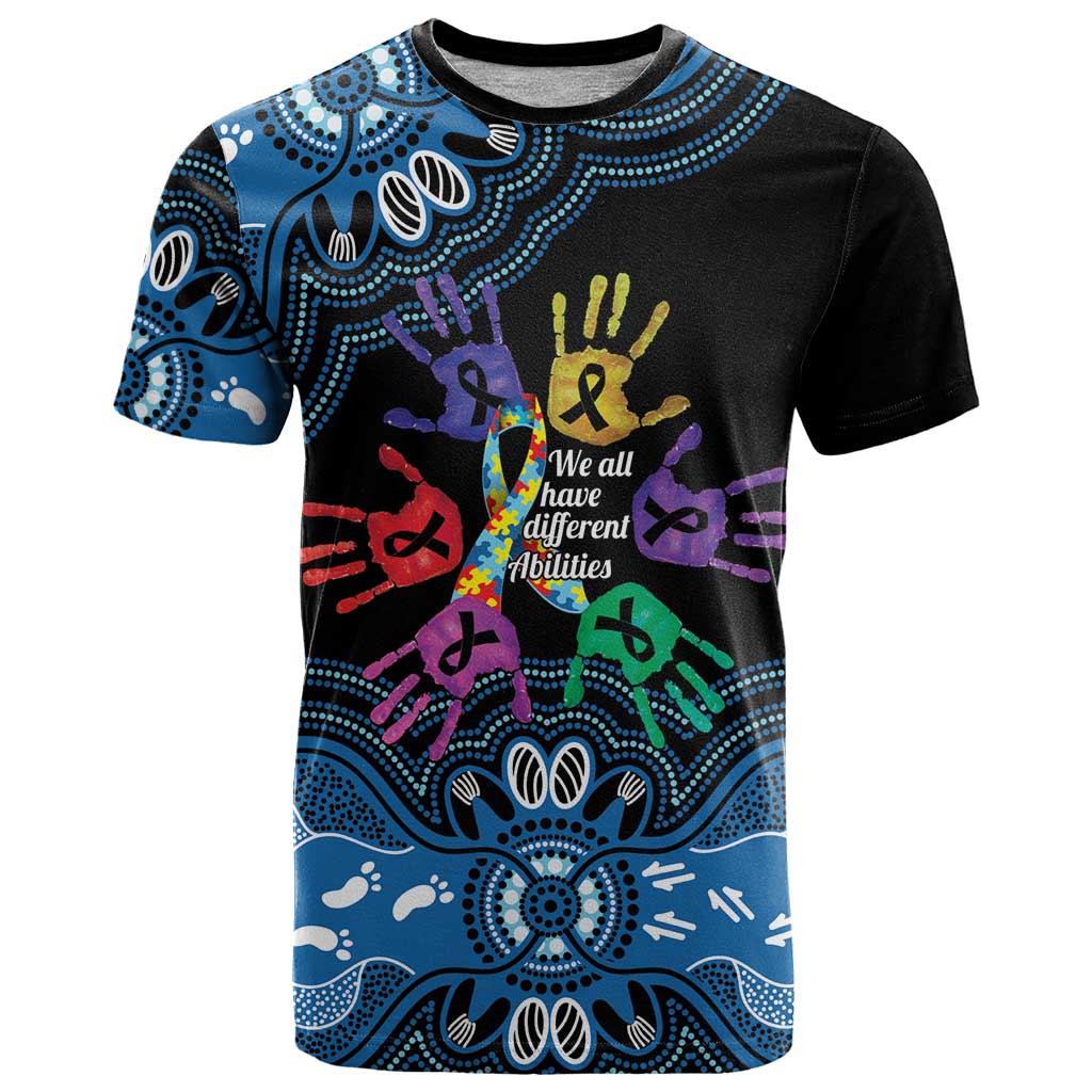 Autism Awareness Australia Indigenous T Shirt We All Have Different Abilities