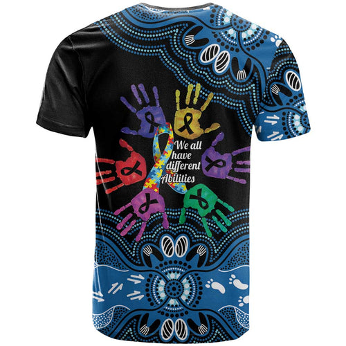 Autism Awareness Australia Indigenous T Shirt We All Have Different Abilities