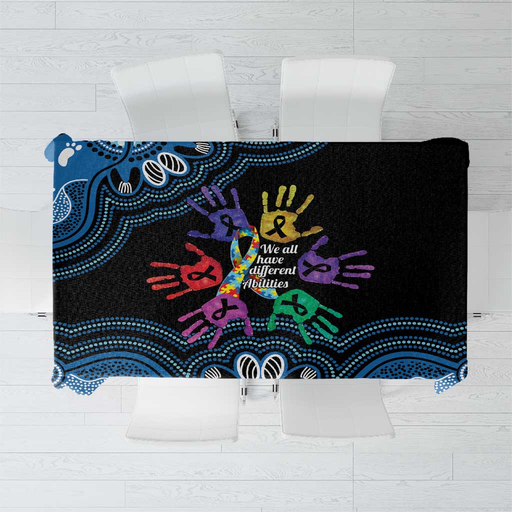 Autism Awareness Australia Indigenous Tablecloth We All Have Different Abilities