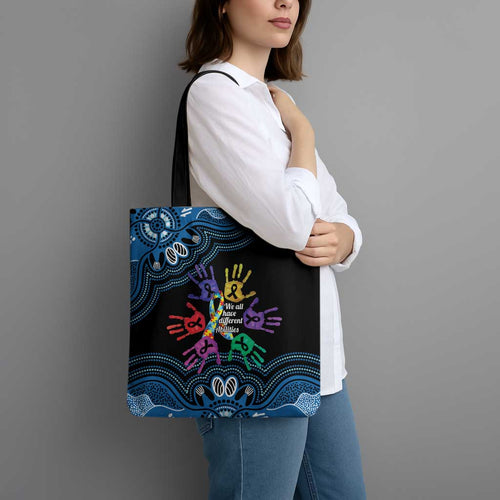 Autism Awareness Australia Indigenous Tote Bag We All Have Different Abilities