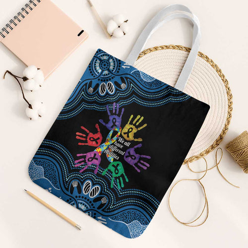 Autism Awareness Australia Indigenous Tote Bag We All Have Different Abilities