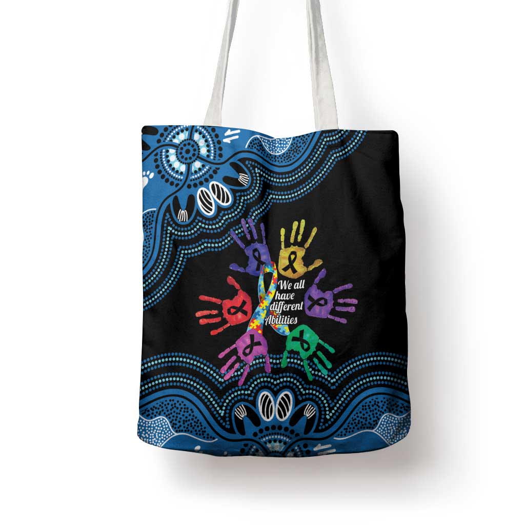 Autism Awareness Australia Indigenous Tote Bag We All Have Different Abilities