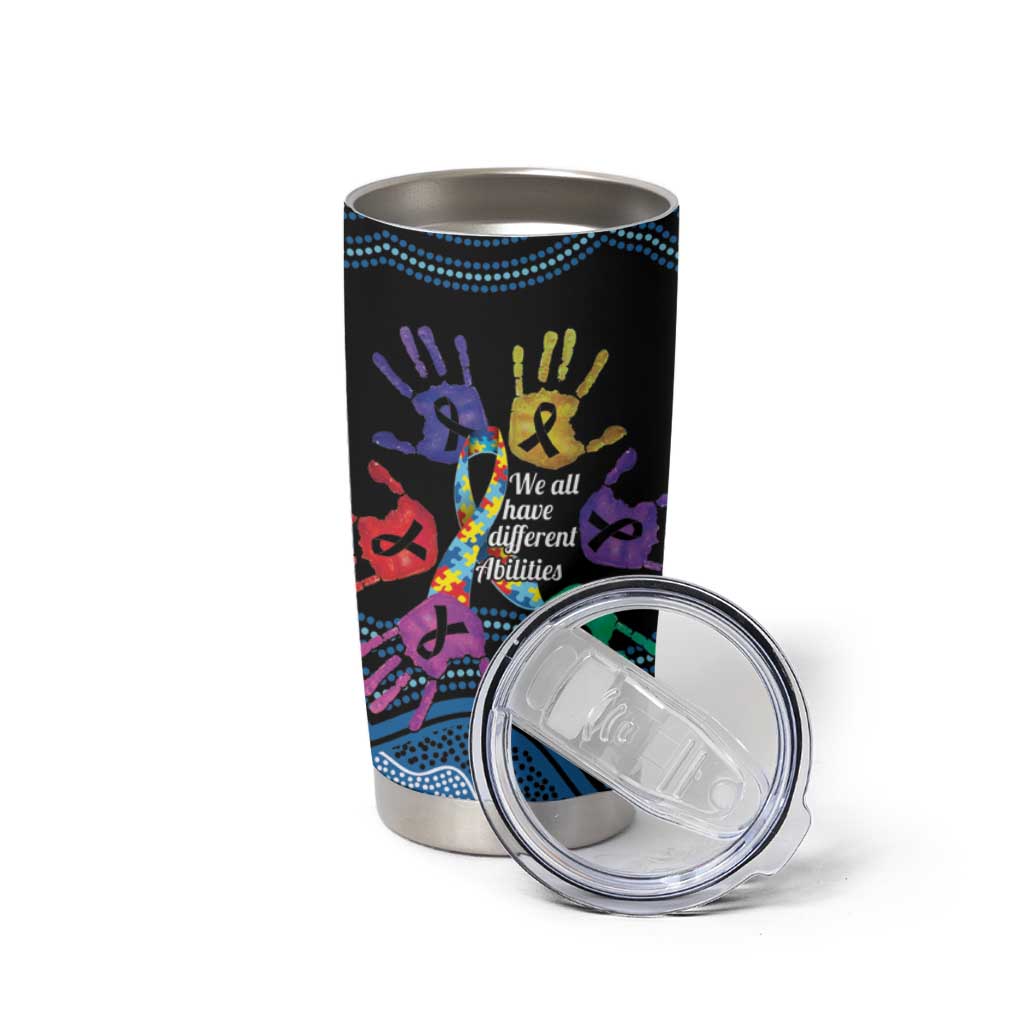 Autism Awareness Australia Indigenous Tumbler Cup We All Have Different Abilities