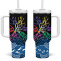 Autism Awareness Australia Indigenous Tumbler With Handle We All Have Different Abilities