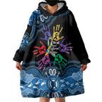 Autism Awareness Australia Indigenous Wearable Blanket Hoodie We All Have Different Abilities