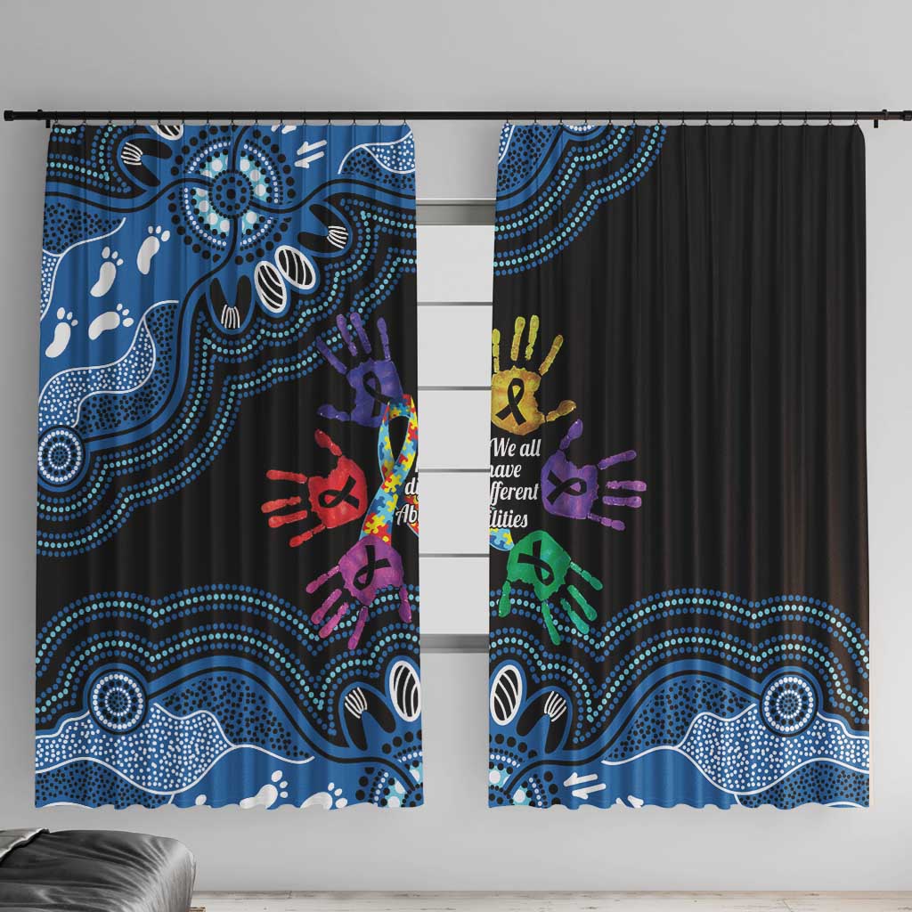 Autism Awareness Australia Indigenous Window Curtain We All Have Different Abilities