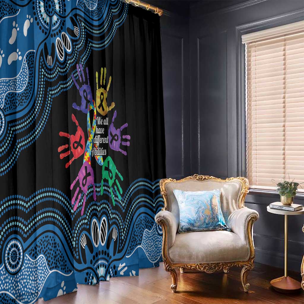Autism Awareness Australia Indigenous Window Curtain We All Have Different Abilities