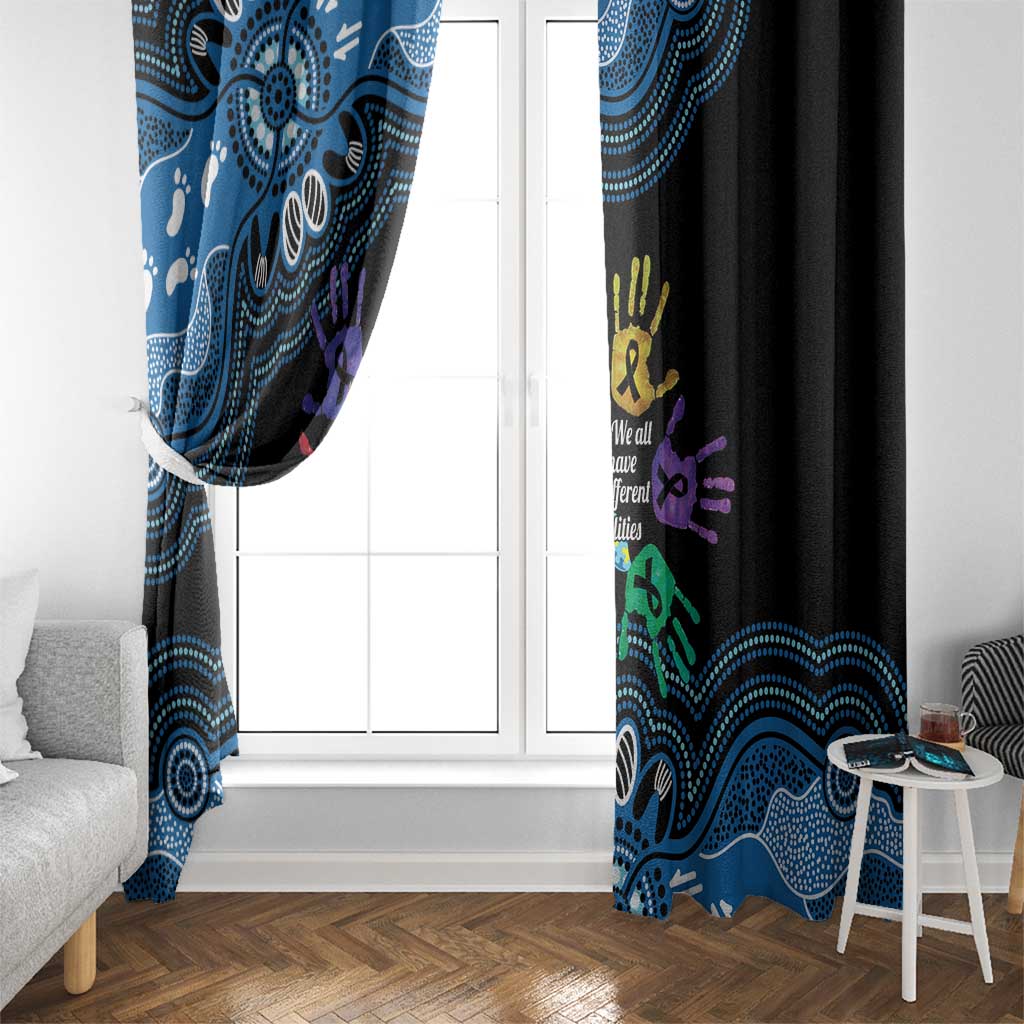 Autism Awareness Australia Indigenous Window Curtain We All Have Different Abilities