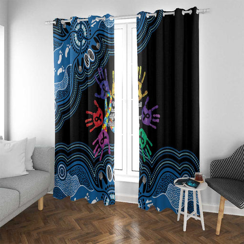 Autism Awareness Australia Indigenous Window Curtain We All Have Different Abilities