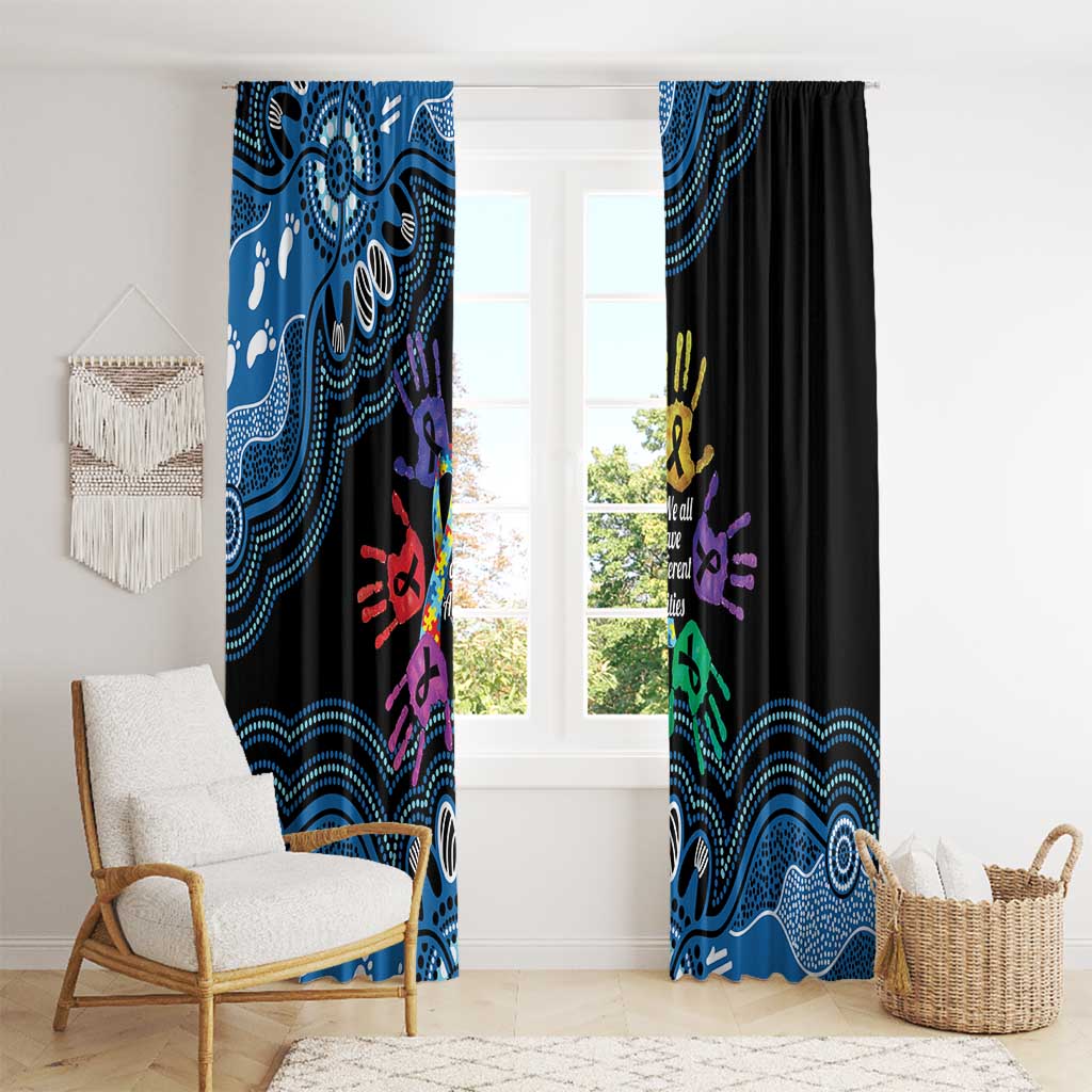 Autism Awareness Australia Indigenous Window Curtain We All Have Different Abilities