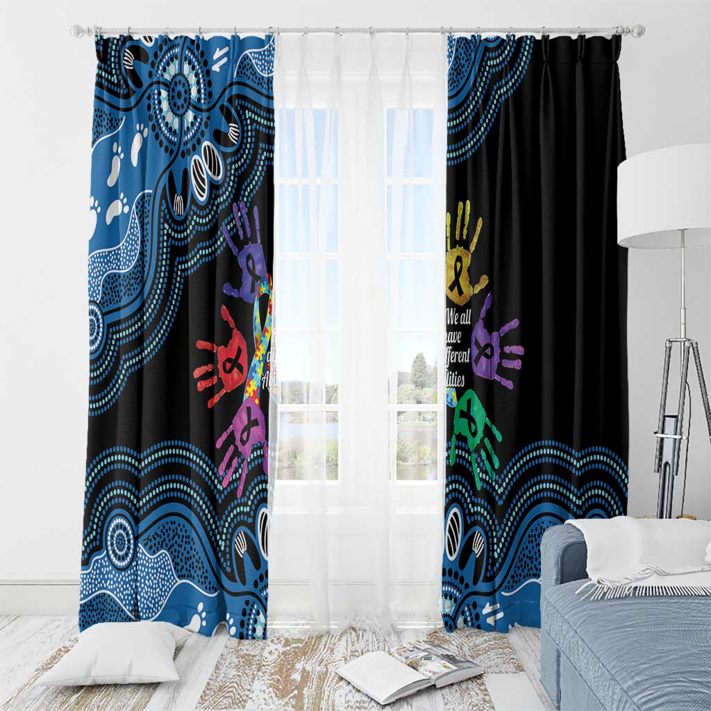 Autism Awareness Australia Indigenous Window Curtain We All Have Different Abilities