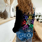 Autism Awareness Australia Indigenous Women Casual Shirt We All Have Different Abilities