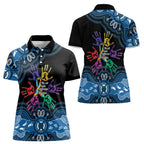 Autism Awareness Australia Indigenous Women Polo Shirt We All Have Different Abilities