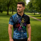 Autism Awareness Australia Indigenous Zipper Polo Shirt We All Have Different Abilities