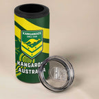 Lebanon And Australia Rugby 4 in 1 Can Cooler Tumbler Aussie Kangaroos Lebanese Cedars