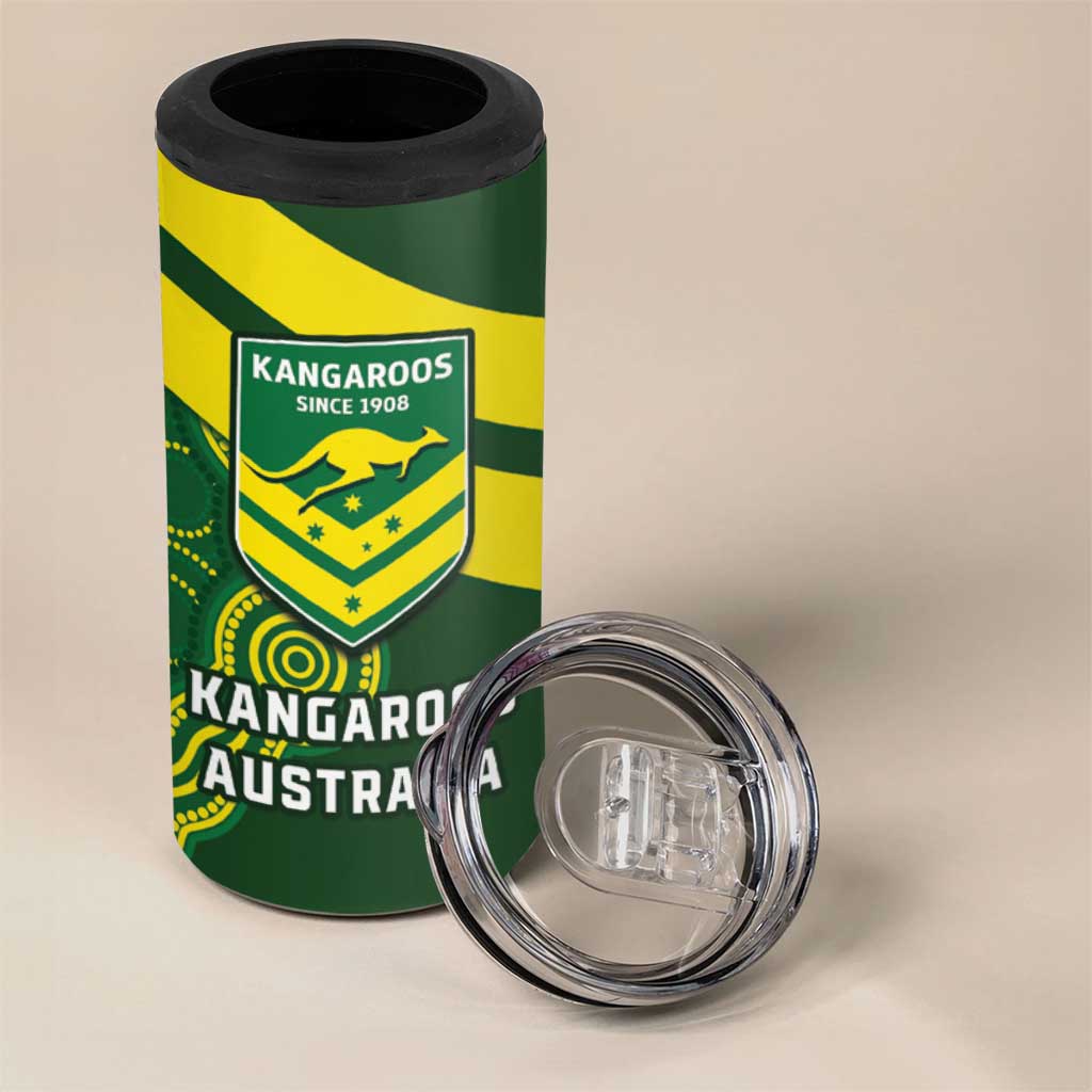 Lebanon And Australia Rugby 4 in 1 Can Cooler Tumbler Aussie Kangaroos Lebanese Cedars